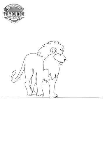tatouage ephemere lion dessin Tatouage éphémère lion dessin