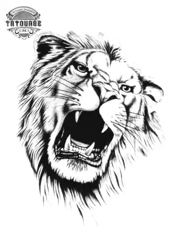 tatouage ephemere lion homme Tatouage éphémère lion homme