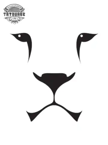 tatouage ephemere lion minimaliste Tatouage éphémère lion minimaliste