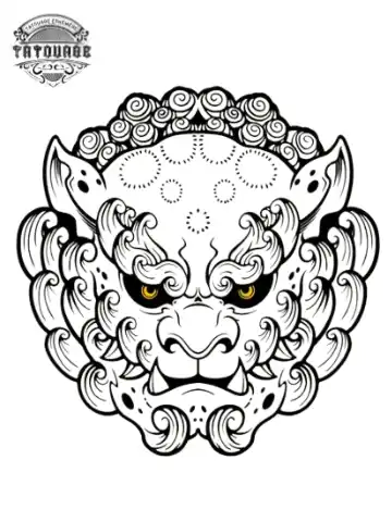 tatouage ephemere lion nuage Tatouage éphémère lion nuage