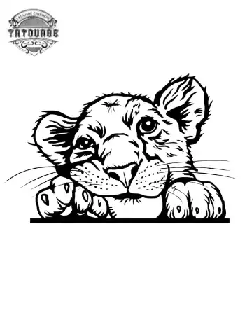 tatouage ephemere lion petit Tatouage éphémère lion petit