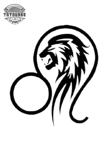 tatouage ephemere lion signe astro Tatouage éphémère lion signe astro