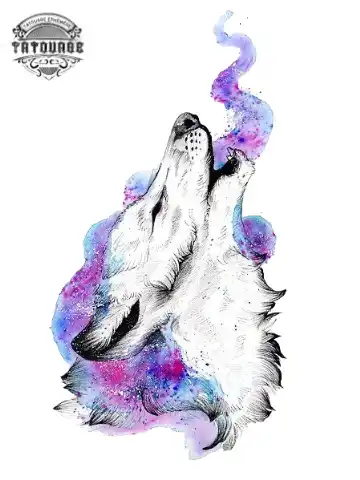 tatouage ephemere loup blanc Tatouage éphémère loup blanc