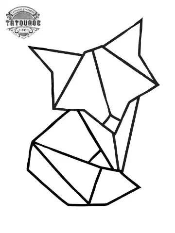 Tatouage éphémère loup discret