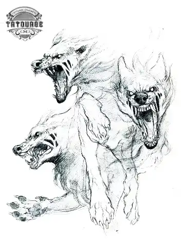 tatouage ephemere loup gueule ouverte Tatouage éphémère loup gueule ouverte
