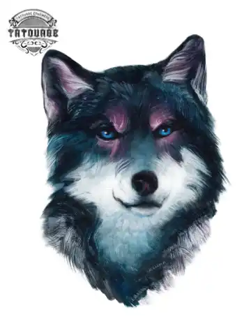 tatouage ephemere loup louve Tatouage éphémère loup louve