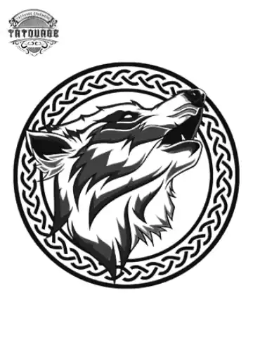 tatouage ephemere loup nordique Tatouage éphémère loup nordique