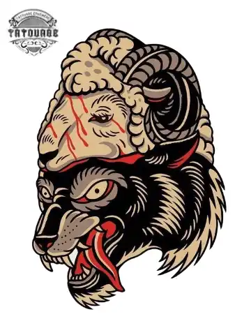 tatouage ephemere loup original Tatouage éphémère loup original