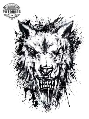 tatouage ephemere loup protecteur Tatouage éphémère loup protecteur