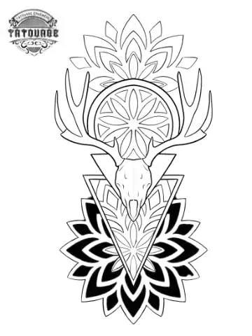 tatouage ephemere manchette homme cerf Tatouage éphémère manchette homme cerf