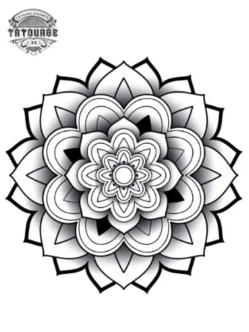 Tatouage éphémère mandala 3d
