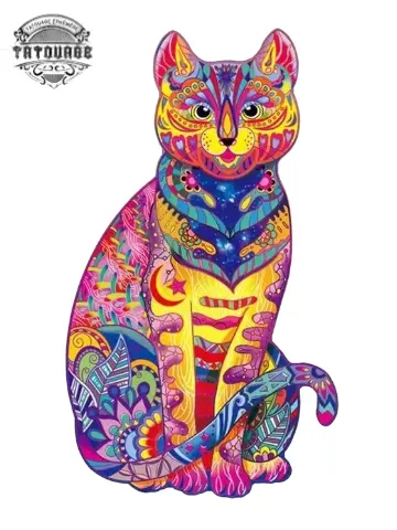 Tatouage éphémère mandala animaux