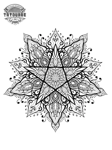 tatouage ephemere mandala etoile Tatouage éphémère mandala étoile