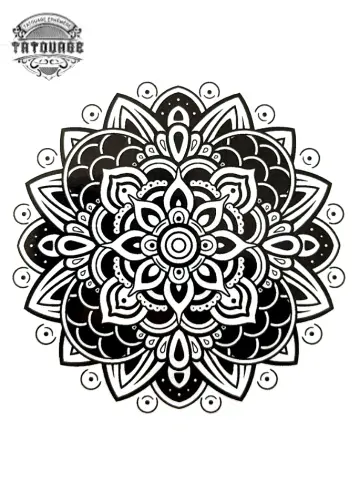 Tatouage éphémère mandala femme