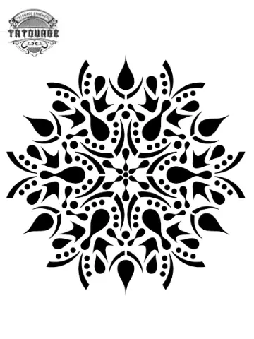 Tatouage éphémère mandala graphique