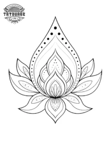 tatouage ephemere mandala lotus Tatouage éphémère mandala lotus