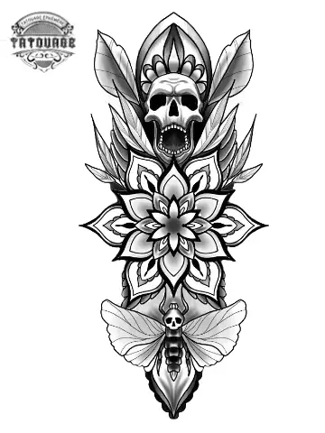 Tatouage éphémère mandala manchette