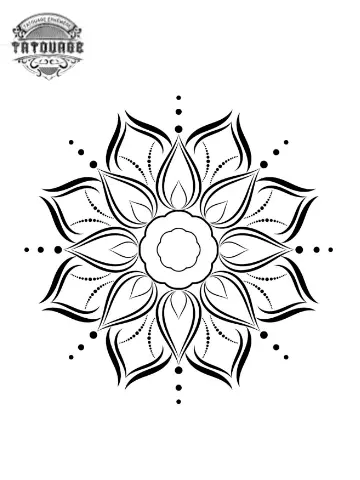 tatouage ephemere mandala minimaliste Tatouage éphémère mandala minimaliste