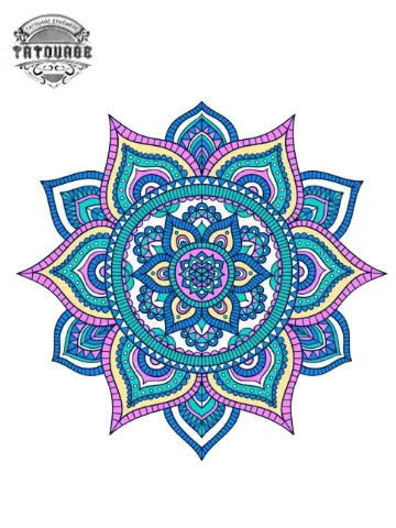 tatouage ephemere mandala original Tatouage éphémère mandala original