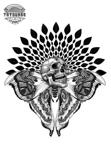 Tatouage éphémère mandala papillon