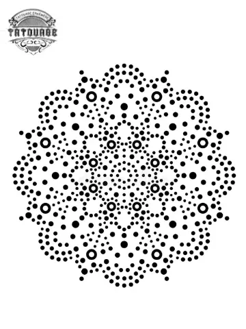 Tatouage éphémère mandala point