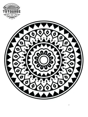 tatouage ephemere mandala rond Tatouage éphémère mandala rond