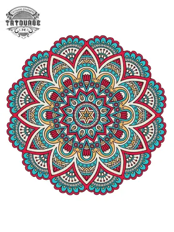 tatouage ephemere mandala rosace Tatouage éphémère mandala rosace