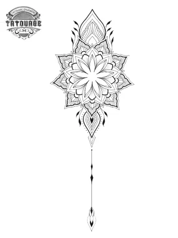 tatouage ephemere mandala unalome Tatouage éphémère mandala unalome
