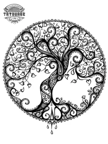 tatouage ephemere mandala vie Tatouage éphémère mandala vie