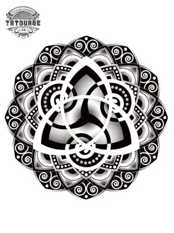 Tatouage éphémère mandala