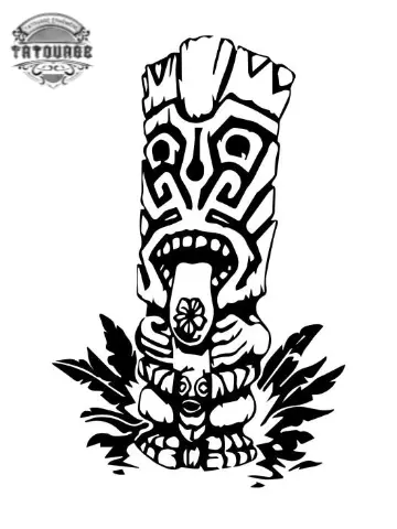 Tatouage éphémère maori tiki