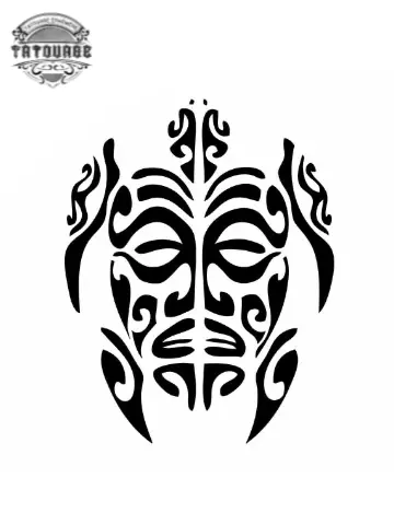 Tatouage éphémère maori tortue
