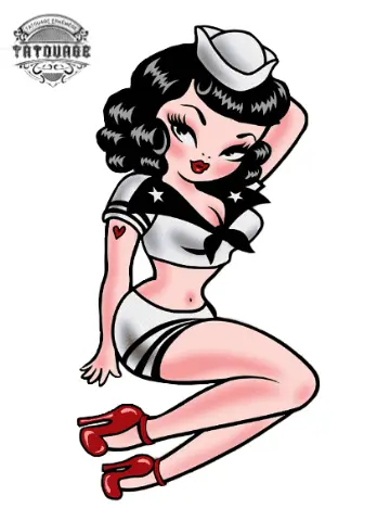 Tatouage éphémère marin femme