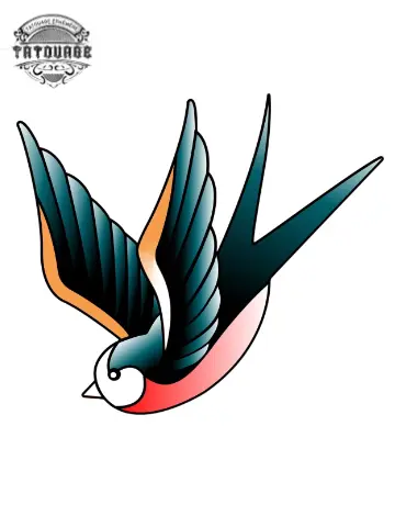 tatouage ephemere marin hirondelle Tatouage éphémère marin hirondelle