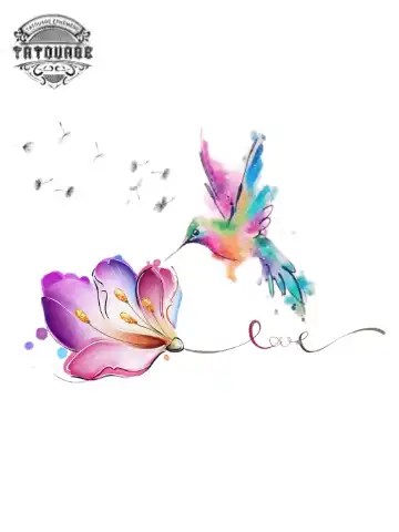 tatouage ephemere oiseau avec phrase Tatouage éphémère oiseau avec phrase
