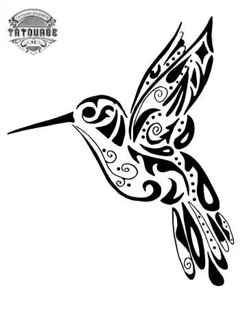 tatouage ephemere oiseau polynesien Tatouage éphémère oiseau polynésien