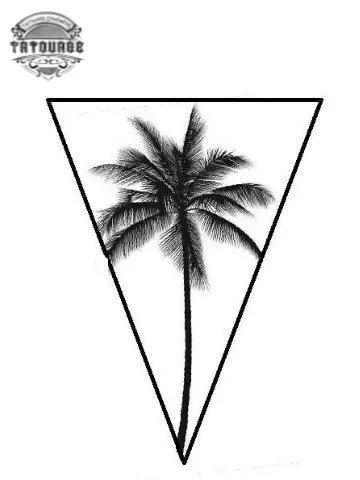tatouage ephemere palmier triangle Tatouage éphémère palmier triangle
