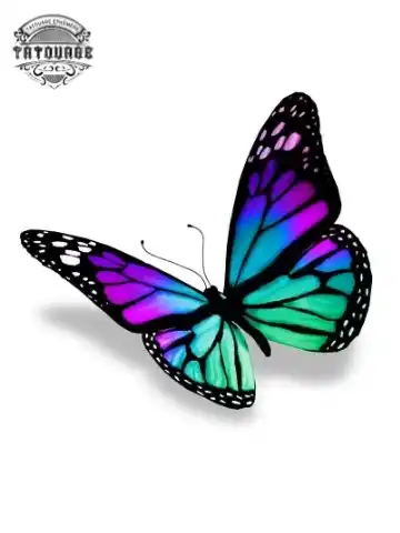 tatouage ephemere papillon avec ombre Tatouage éphémère papillon avec ombre