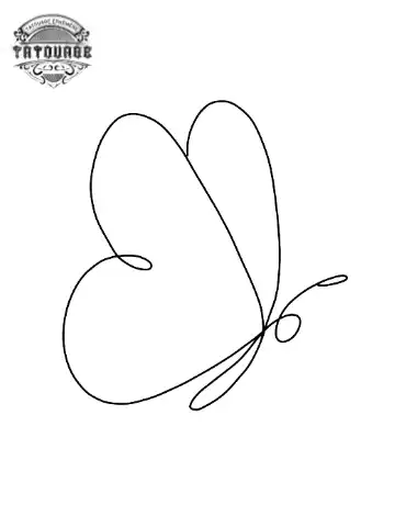 tatouage ephemere papillon coeur Tatouage éphémère papillon coeur