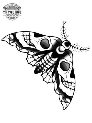 tatouage ephemere papillon de nuit Tatouage éphémère papillon de nuit