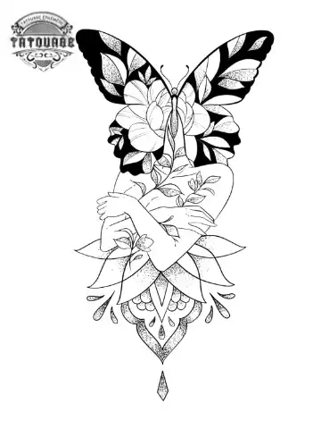 tatouage ephemere papillon femme Tatouage éphémère papillon femme