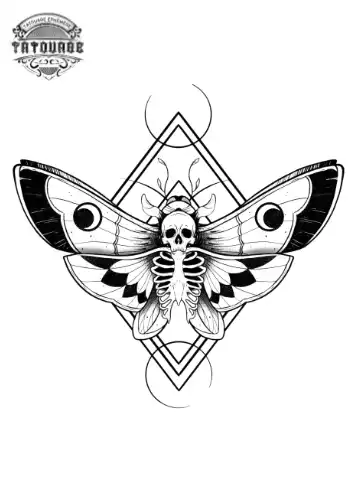 tatouage ephemere papillon geometrique Tatouage éphémère papillon géométrique