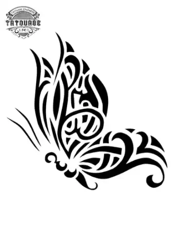 tatouage ephemere papillon maorie Tatouage éphémère papillon maorie