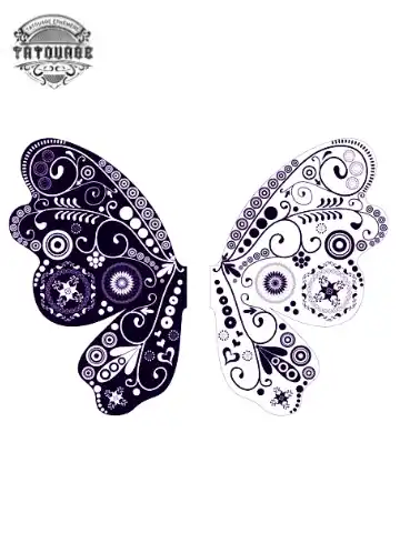 Tatouage éphémère papillon mère fille