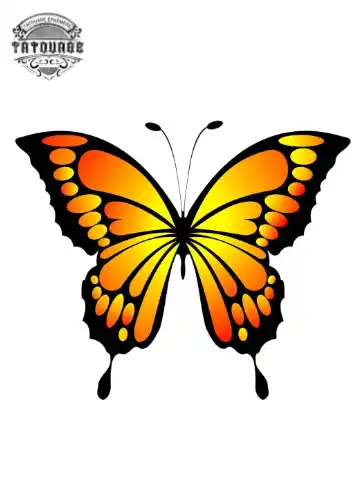 tatouage ephemere papillon monarque Tatouage éphémère papillon monarque
