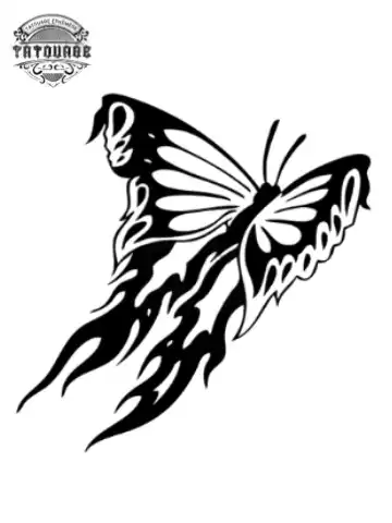 tatouage ephemere papillon noir Tatouage éphémère papillon noir