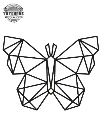 tatouage ephemere papillon origami Tatouage éphémère papillon origami