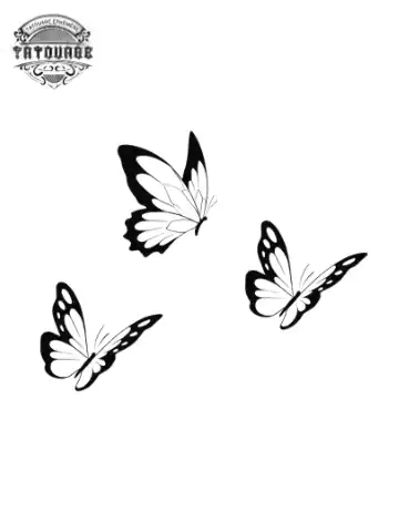 Tatouage éphémère papillons qui s’envolent