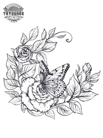 tatouage ephemere papillon renaissance Tatouage éphémère papillon renaissance
