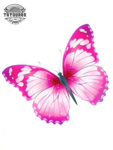 tatouage ephemere papillon rose Tatouage éphémère papillon rose